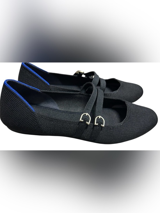 Rothy's Shoes - Rothy's The Double Buckle Mary Jane Black Flats Sz 8.5